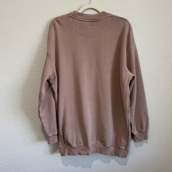 ANINE BING Tyler Sweatshirt Crewneck Logo Spellout Distressed Varsity Boho - Picture 9 of 9